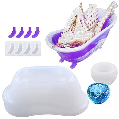 FineGood Badewanne Harz Formen, Silikonformen für Harz Aufbewahrungsbox Harzformen Silikon Epoxidharz Behälter Formen für Schmuck Süßigkeiten Seife mit kleiner Tasse Form FineGood Badewanne Harz Formen, Silikonformen für Harz Aufbewahrungsbox Harzformen Silikon Epoxidharz Behälter Formen für Schmuck Süßigkeiten Seife mit kleiner Tasse Form von FineGood