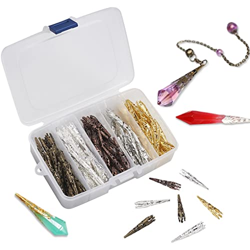 FineInno 100 Stück Filigrane Perlenkappen Flower Bead Caps 5 Farbe Eisen Bead Cones Tibetische Kegel Endkappen Abstandshalter für DIY Schmucksachen FineInno 100 Stück Filigrane Perlenkappen Flower Bead Caps 5 Farbe Eisen Bead Cones Tibetische Kegel Endkappen Abstandshalter für DIY Schmucksachen von FineInno