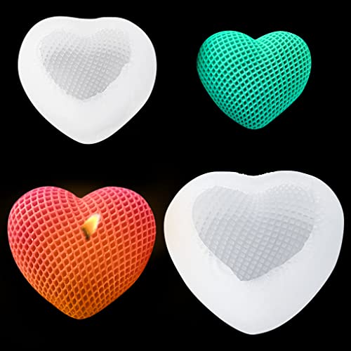 FineInno 2 Stück Silikonform Herz, Herzform Kerzenform Seifenform, 3D Diamant Liebe Epoxidharz Formen, Candle Gießform für DIY Fondant Schokoladen Kuchen Dekoration FineInno 2 Stück Silikonform Herz, Herzform Kerzenform Seifenform, 3D Diamant Liebe Epoxidharz Formen, Candle Gießform für DIY Fondant Schokoladen Kuchen Dekoration von FineInno
