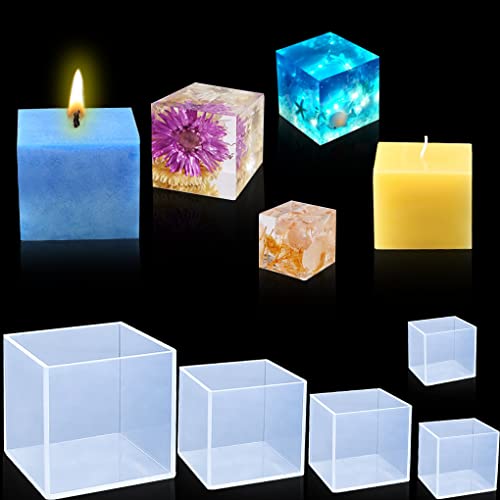FineInno 5 Stück Würfel Silikonform Epoxidharz Cube Resin Mold 2,2/3,3/4,4/5,4/6,4cm Quadrat Gießform Harz Form Würfelform Gießharz Formen für Kerze Seife Schmuck FineInno 5 Stück Würfel Silikonform Epoxidharz Cube Resin Mold 2,2/3,3/4,4/5,4/6,4cm Quadrat Gießform Harz Form Würfelform Gießharz Formen für Kerze Seife Schmuck von FineInno