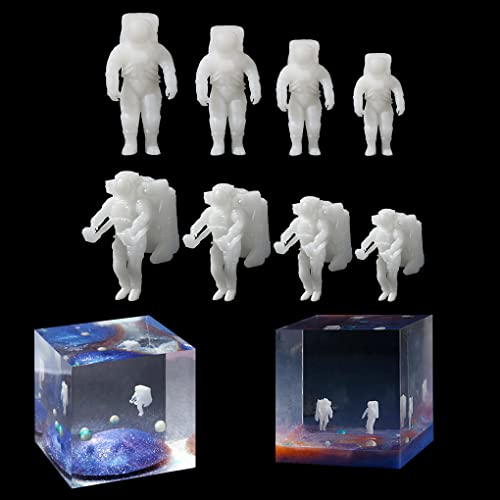 FineInno 8 Stück Mini Astronaut Epoxidharz Füllmaterial Resin Filler Harz Füllstoff Zubehör Deko für Gießform Silikonformen Handwerk… von FineInno