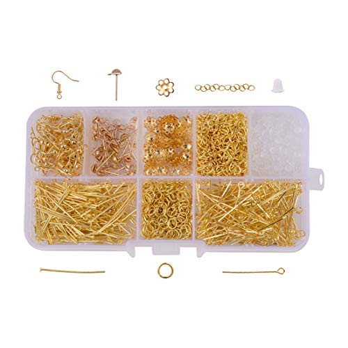 FineInno Ohrhaken Ohrring Haken Schmuck Basteln Zubehör Schmuckherstellung Set Reparatur Werkzeug Kit für DIY Ohrringe Halskette Anfänger von FineInno
