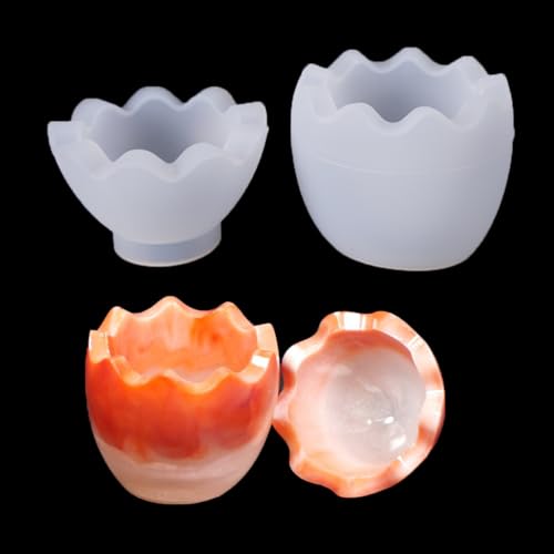 FineInno Gießform Ei,Vorratsdosen Epoxidharz Formen,Egg Box Resin Mold,Kerzenhalter Silikonform, Giessform Harz Form für Dose FineInno Gießform Ei,Vorratsdosen Epoxidharz Formen,Egg Box Resin Mold,Kerzenhalter Silikonform, Giessform Harz Form für Dose von FineInno