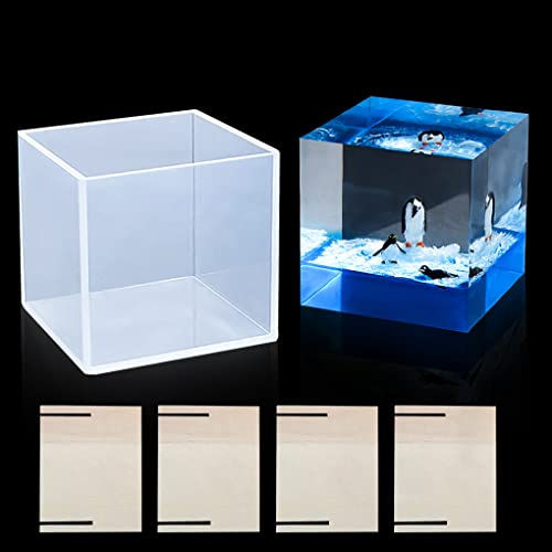 FineInno Würfelform Silikonform Cube Resin Mold 10.6cm Quadrat Gießform Harz Form Tief & Groß Würfel Epoxidharz Form für DIY Mikrolandschaft Handwerk Kerze Seife FineInno Würfelform Silikonform Cube Resin Mold 10.6cm Quadrat Gießform Harz Form Tief & Groß Würfel Epoxidharz Form für DIY Mikrolandschaft Handwerk Kerze Seife von FineInno