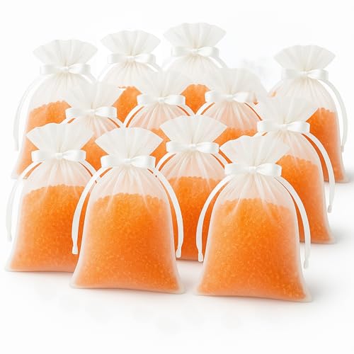 Fineely® Organzabeutel Set – 12 Stück (ca. 10x15 cm) I Perfekte Beutel für Silica Gel Trockenmittel Granulat I Wiederverwendbar & Atmungsaktiv von Fineely