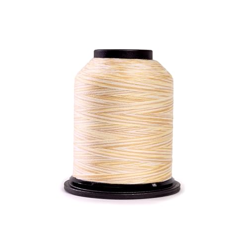 Finesse Buntes Garn, 100 % Polyester, 3-lagig, 50 W, 914 m, stapelbare Garnkegel zum Quilten und Nähen, Kuchenteig Finesse Buntes Garn, 100 % Polyester, 3-lagig, 50 W, 914 m, stapelbare Garnkegel zum Quilten und Nähen, Kuchenteig von Finesse