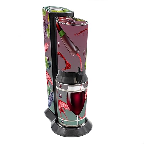 Finest Folia Deko Schutz Aufkleber kompatibel mit SodaStream Wassersprudler Crystal Design Sticker Set 8-teilig Klebefolie wasserfest selbstklebend (Crystal 2.0 (RX049), 11 Wein) von Finest Folia