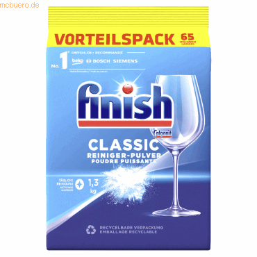 Finish Geschirrspülpulver Classic 3235206 1,3kg von Finish