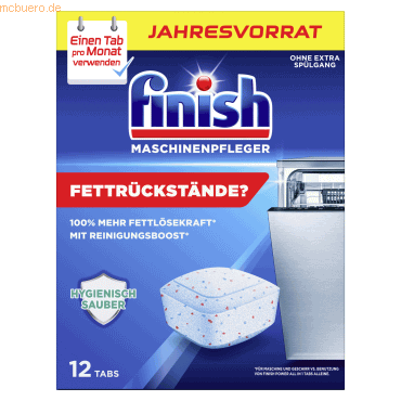 Finish Spülmaschinenreiniger 3267386 Tabs 12 Stück von Finish