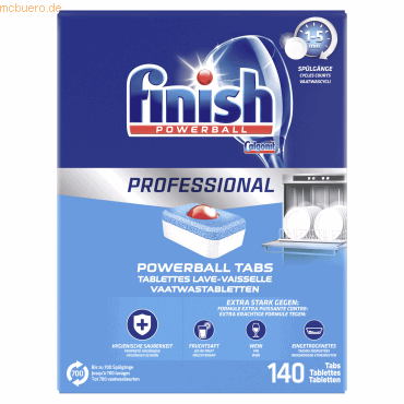 Finish Spülmaschinentabs Professional Powerball3054562 140 Stück von Finish
