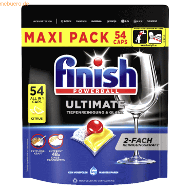 Finish Spülmaschinentabs Ultimate Citrus 3282476 54 Stück von Finish
