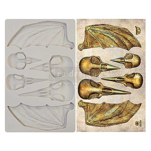 Redesign With Prima 655350968632 Birds and Bats Clay, Soap Making Molds,Pottery & Modeling Clays, Harz, 5"x8"x8mm von PRIMA MARKETING INC