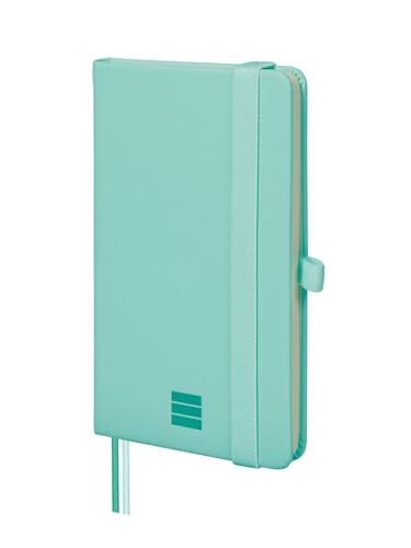 Finocam - Notizbuch Nexo Festeinband Dotted-Gepunktet Türkis | Kleines Notizbuch mit perforierten Blättern | Innentasche und Stifthalter | 72 Seiten, Ideal als Bullet Journal von Finocam
