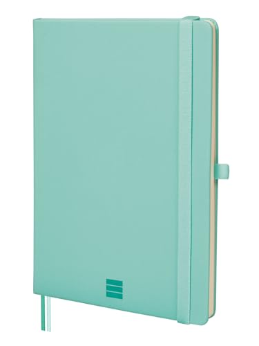 Finocam - Notizbuch Nexo Festeinband Dotted-Gepunktet Türkis | Notizbuch DIN A5 mit perforierten Blättern | Innentasche und Stifthalter | 72 Seiten, Ideal als Bullet Journal von Finocam