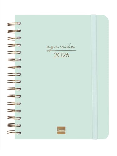 Finocam - Kalender mit DuoBand Notizblock 2026, Wochenansicht, Queransicht, Januar 2026 - Dezember 2026 (12 Monate), Schwarz, Katalanisch von Finocam