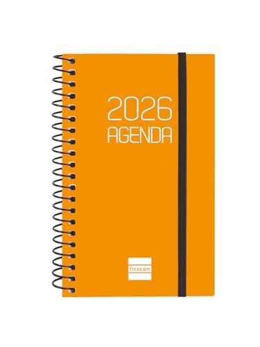 Finocam - Kalender mit DuoBand Notizblock 2026, Wochenansicht, Queransicht, Januar 2026 - Dezember 2026 (12 Monate), Schwarz, Spanisch von Finocam