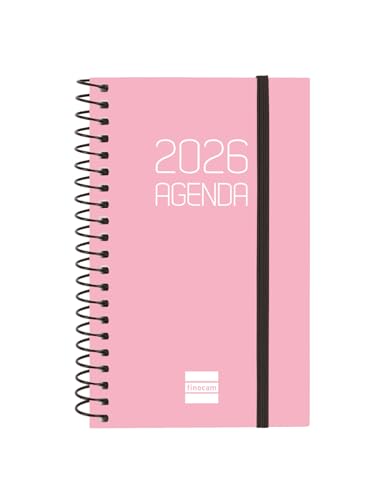 Finocam - Kalender mit Notizblock DuoBand 2026, Wochenansicht, Queransicht, Januar 2026 - Dezember 2026 (12 Monate), Blau, Spanisch von Finocam