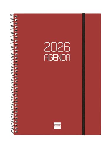 Finocam - Kalender mit Notizblock DuoUno 2026, 1 Tag Seite, Januar 2026 - Dezember 2026 (12 Monate), Blau, Spanisch von Finocam