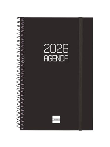 Finocam - Kalender mit Notizblock DuoUno 2026, Wochenansicht, Queransicht, Januar 2026 - Dezember 2026 (12 Monate), Blau, Spanisch von Finocam