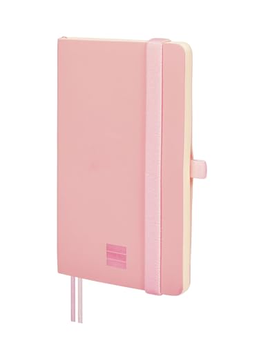 Finocam - Notizbuch Nexo Flexibler Einband Blanko Rosa | Kleines Notizbuch mit perforierten Blättern | Innentasche und Stifthalter | 72 Blätter, Ideal zum Schreiben und Zeichnen von Finocam