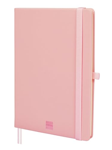 Finocam - Notizbuch Nexo Festeinband Dotted-Gepunktet Rosa | Notizbuch DIN A5 mit perforierten Blättern | Innentasche und Stifthalter | 72 Seiten, Ideal als Bullet Journal von Finocam