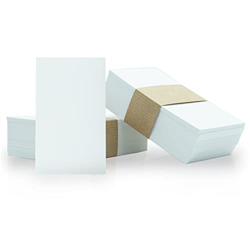 Finoly Karten Blanko Papier Pack 200 Einheiten Kleine Zettel für Botschaften 5x8 cm | Postkarten Blanko Visitenkarten, Kunsthandwerk, Studium | Kraftpapier Karten | Karteikarten Weiß von Finoly