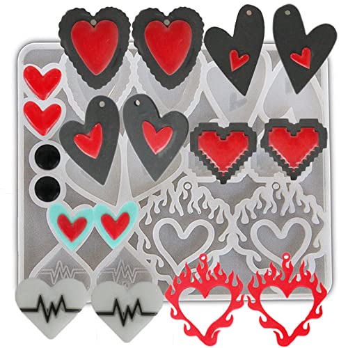 Finyoffiy Silikonform Schmuck,Epoxidharz Formen Silikon Ohrring,Harz Schmuckformen Für Schmuckherstellung Anhänger Halskette Ohrringe Dekoration Finyoffiy Silikonform Schmuck,Epoxidharz Formen Silikon Ohrring,Harz Schmuckformen Für Schmuckherstellung Anhänger Halskette Ohrringe Dekoration von Finyoffiy