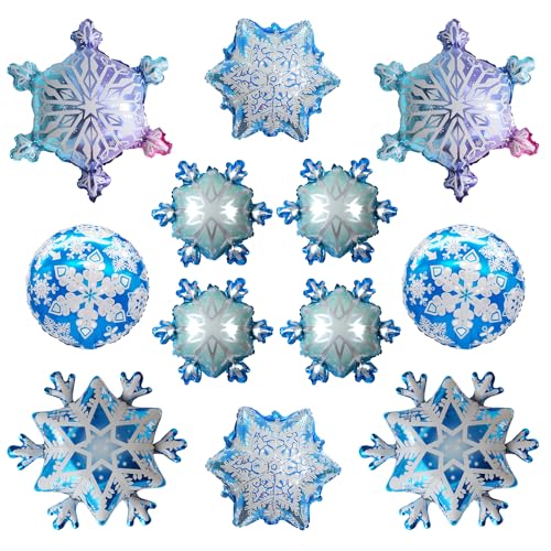 Finypa 12-teiliges Schneeflocken-Folienballon-Set – Prinzessinnengeburtstagsparty, Winterthema, glänzender Stern, Aluminiumballons für Babyparty, Heim-Party-Dekoration Finypa 12-teiliges Schneeflocken-Folienballon-Set – Prinzessinnengeburtstagsparty, Winterthema, glänzender Stern, Aluminiumballons für Babyparty, Heim-Party-Dekoration von Finypa