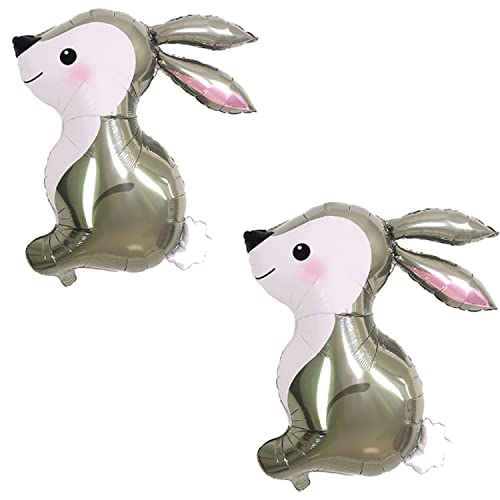 Finypa Hasen-Luftballons, Osterhasen-Form, Mylar-Folie, Partyzubehör, Waldtiere, Babyparty, Geburtstagsparty-Dekoration, 81,3 cm, 2 Stück Finypa Hasen-Luftballons, Osterhasen-Form, Mylar-Folie, Partyzubehör, Waldtiere, Babyparty, Geburtstagsparty-Dekoration, 81,3 cm, 2 Stück von Finypa