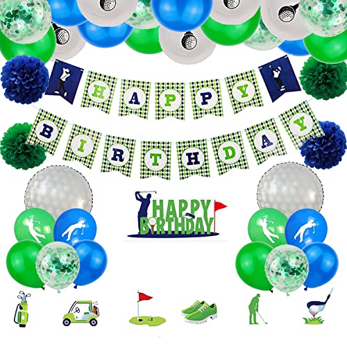 Golf Geburtstag Party Supplies Golf 1st Birthday Dekorationen Golf Geburtstag Dekorationen für Männer Golf Happy Birthday Banner Golf Cake Topper Golf Dekorationen für Jungen Baby Shower Geburtstag von Finypa