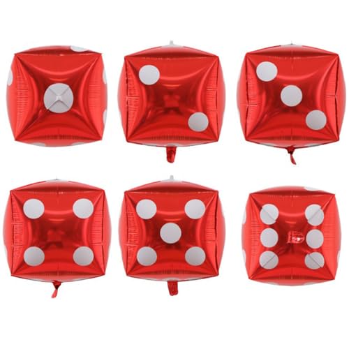 Große Würfelballons, 30,5 cm, Würfel-Folienballons, Würfel-Party-Dekorationen, aufblasbare Würfel, 4D-Aluminium-Mylar-Ballon für Spieleabend, Las Vegas, Geburtstag, Abschlussfeier, Abschlussball, Große Würfelballons, 30,5 cm, Würfel-Folienballons, Würfel-Party-Dekorationen, aufblasbare Würfel, 4D-Aluminium-Mylar-Ballon für Spieleabend, Las Vegas, Geburtstag, Abschlussfeier, Abschlussball, von Finypa