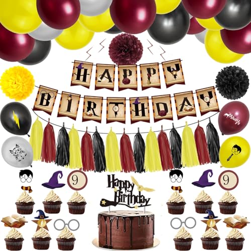 Magic Wizard Schulballons Girlande Kit,Schwarz Gold Ballon Bogen Zauberer Geburtstag Banner für Kinder Geburtstag Party Babyparty für Jungen Mädchen Magic Wizard School Thema Party Dekoration Magic Wizard Schulballons Girlande Kit,Schwarz Gold Ballon Bogen Zauberer Geburtstag Banner für Kinder Geburtstag Party Babyparty für Jungen Mädchen Magic Wizard School Thema Party Dekoration von Finypa