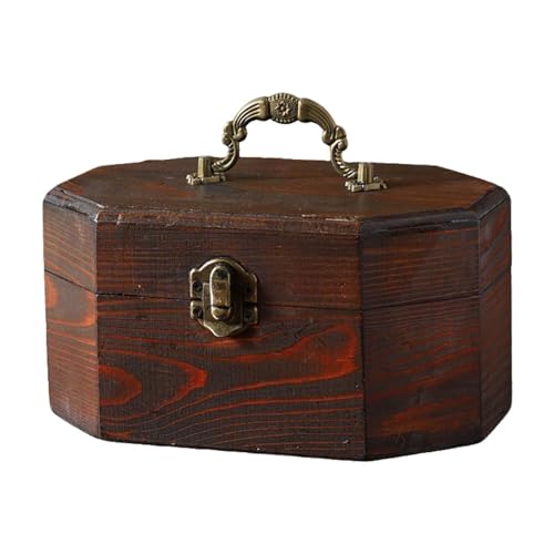 Fiocias Schmuckschatulle aus Holz, Aufbewahrung für Partyzubehör, Damen und Herren, Rot von Fiocias