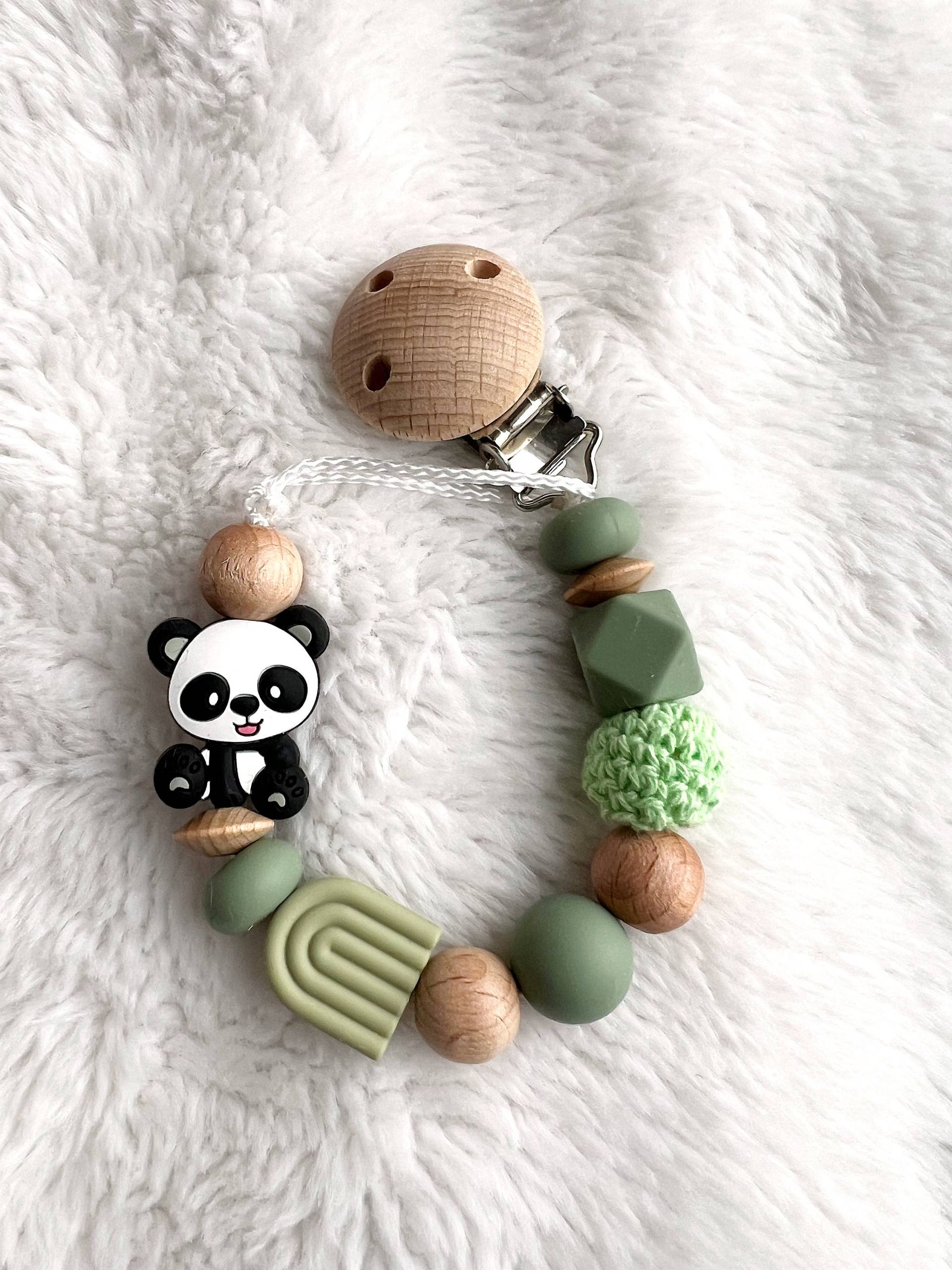 Personalisierte Schnullerkette - Panda Personalisierte Schnullerkette - Panda von Fiorellinoarticles