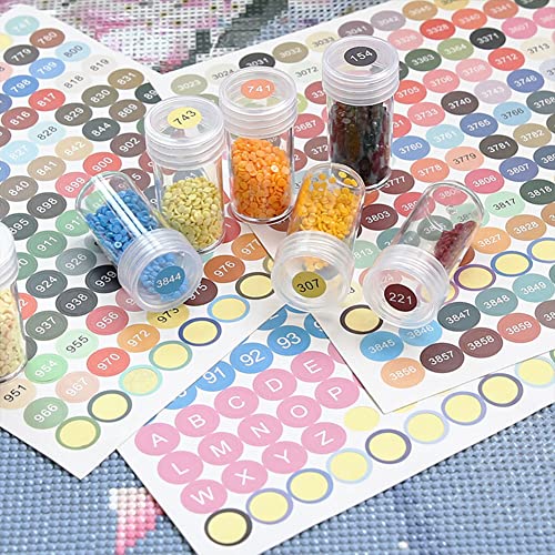 Fiorky Farben-Zahlenetiketten-Aufkleber for Diamant-Aufbewahrungsbox, Mosaikperlen, Organizer, Flaschenwerkzeug, 100 digitale Aufkleber, 26 Buchstaben, DMC447, Farbnummer for Flaschenordner, Ordner Fiorky Farben-Zahlenetiketten-Aufkleber for Diamant-Aufbewahrungsbox, Mosaikperlen, Organizer, Flaschenwerkzeug, 100 digitale Aufkleber, 26 Buchstaben, DMC447, Farbnummer for Flaschenordner, Ordner von Fiorky