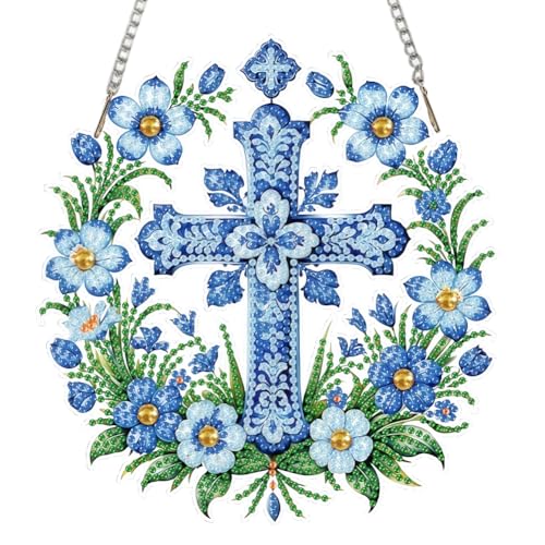Fiorky 2pcs Desktop Art Kits Blau und weißes Porzellankreuz Schlafzimmer Tischdekoration Fiorky 2pcs Desktop Art Kits Blau und weißes Porzellankreuz Schlafzimmer Tischdekoration von Fiorky