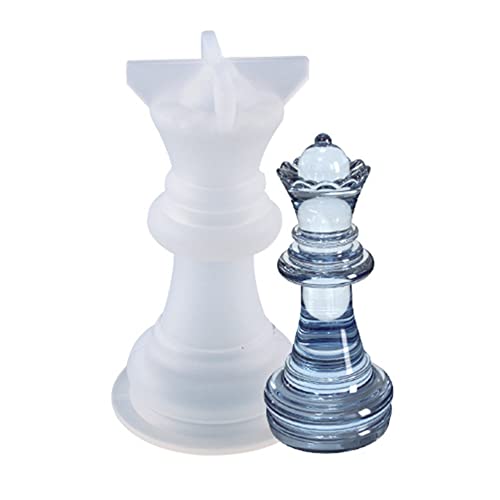 Fiorky 3D Crystal International Schach Epoxidharz Formen, Silikonform DIY Handgemachte Handwerk Schachbrett Schachfiguren Harz Silikonform Schmuck Heimdekoration Gießwerkzeuge von Fiorky