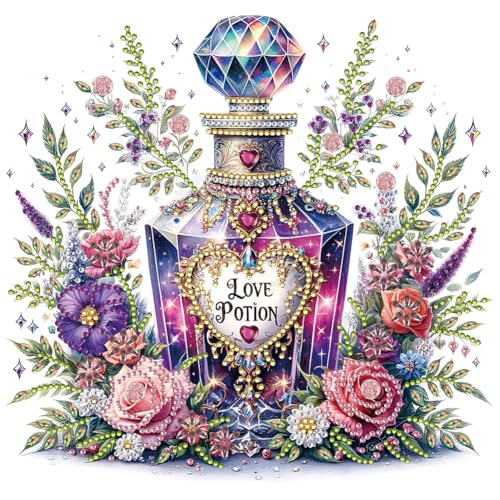 Fiorky Blumenparfüm-Diamant-Malerei-Set for Erwachsene, teilweise speziell geformter Bohrer, Diamant-Malerei-Set, Blumen-Parfüm-Kunst, Leinwand, Malen nach Zahlen als Geschenk, Heim Fiorky Blumenparfüm-Diamant-Malerei-Set for Erwachsene, teilweise speziell geformter Bohrer, Diamant-Malerei-Set, Blumen-Parfüm-Kunst, Leinwand, Malen nach Zahlen als Geschenk, Heim von Fiorky