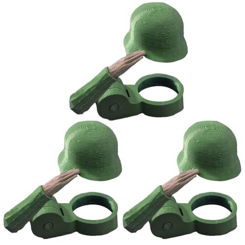 Fiorky Soldier Salute Bierflaschenhelm einzigartiger amerikanischer Soldaten-Helm und Salute-Pose wiederverwendbar dekorativ staubdicht dekorative for Handwerk (3pcs Grün) von Fiorky