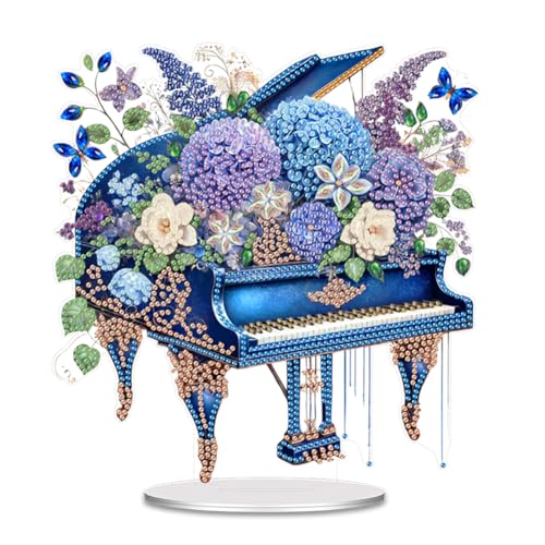 Fiorky Table Top Diamond Malerei Ornament Kits Acryl Special Form Blume Diamant Malmalerei Desktop -Ornamente Kit 5d Diy Diamond Art Tabletop Dekorationen for Home Office Desktop Dekor von Fiorky