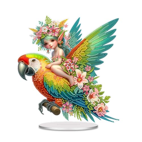 Fiorky Table Top Diamond Malerei Ornament Kits Acryl Special Form Blume Diamant Malmalerei Desktop -Ornamente Kit 5d Diy Diamond Art Tabletop Dekorationen for Home Office Desktop Dekor von Fiorky