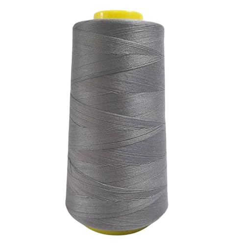 Nähgarn, Polyester, Nähmaschinen, Kleidung, Stricken, 2744 m, Hellgrau von Fiozroor