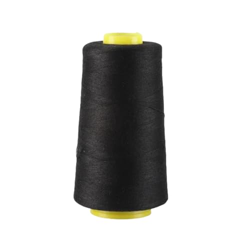 Nähgarn, Polyester, Nähmaschinengarn für Kleidung, Stricken, 2744 m, Schwarz von Fiozroor