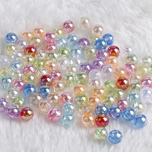 Runde Acrylperlen, AB-Perlen, 6 mm, lose Blasen, Abstandshalter, Bastelperlen für Schmuckherstellung, 500 Stück Runde Acrylperlen, AB-Perlen, 6 mm, lose Blasen, Abstandshalter, Bastelperlen für Schmuckherstellung, 500 Stück von Fiozroor