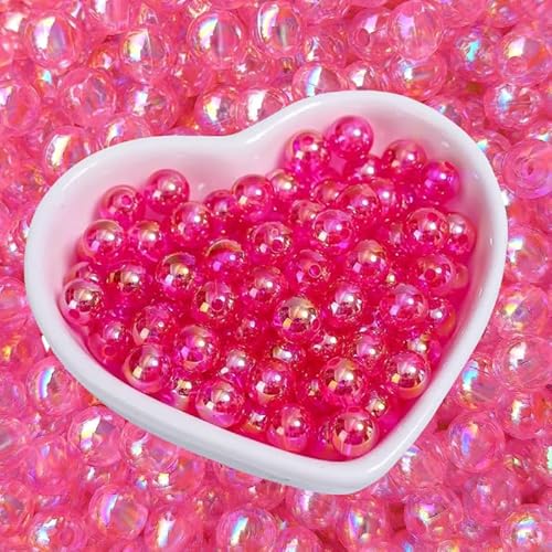 Runde Acrylperlen, AB-Perlen, 6 mm, lose Blasen, Abstandshalter, Bastelperlen für Schmuckherstellung, 500 Stück Runde Acrylperlen, AB-Perlen, 6 mm, lose Blasen, Abstandshalter, Bastelperlen für Schmuckherstellung, 500 Stück von Fiozroor