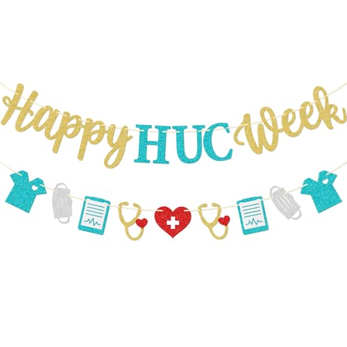 Happy HUC Week Banner, Health Unit Coordinator Week Decor, HUC Appreciation Week Decorations Happy HUC Week Banner, Health Unit Coordinator Week Decor, HUC Appreciation Week Decorations von Firefairy