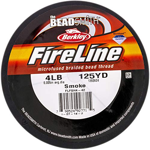 4Lb Fireline Smoke Pre Waxed Beading Thread .005In 0.12mm Diameter 125 Yard von The Beadsmith