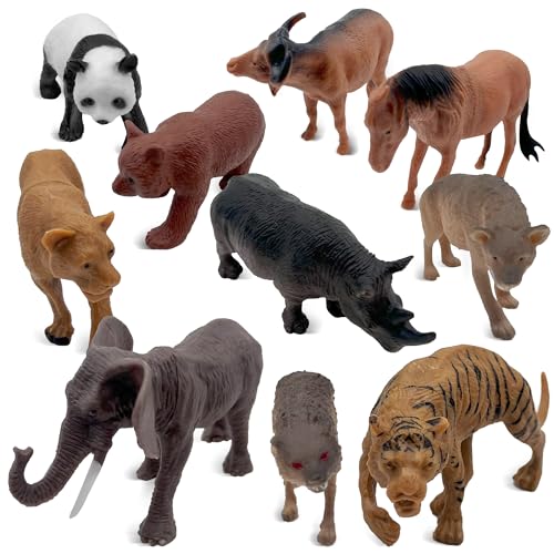 Firleayo Safari-Kuchenaufsätze, Safari-Tierfigur, Wildtier-Dekorationen, Dschungel-Tierfiguren, realistischer afrikanischer Elefant, Zebra-Löwe, für Dschungel-Themen-Geburtstagsdekoration, 10 Stück Firleayo Safari-Kuchenaufsätze, Safari-Tierfigur, Wildtier-Dekorationen, Dschungel-Tierfiguren, realistischer afrikanischer Elefant, Zebra-Löwe, für Dschungel-Themen-Geburtstagsdekoration, 10 Stück von Firleayo