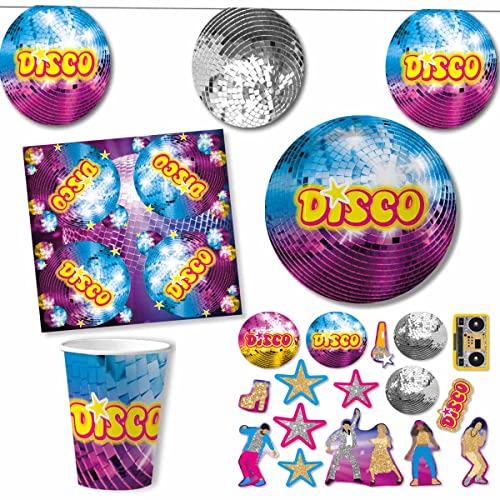 Disco Partyset mit Teller, Becher, Servietten, Konfetti, Wimpelkette // * Disco * Partydekoration // DH-Konzept Disco Partyset mit Teller, Becher, Servietten, Konfetti, Wimpelkette // * Disco * Partydekoration // DH-Konzept von Firlefantastisch Der Partyshop