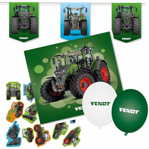 * Fendt * Deko-Set für Kindergeburtstag & Mottoparty | 4-teiliges Party-Set mit Wimpelkette, Servietten, XXL-Konfetti & Ballons * Fendt * Deko-Set für Kindergeburtstag & Mottoparty | 4-teiliges Party-Set mit Wimpelkette, Servietten, XXL-Konfetti & Ballons von Firlefantastisch Der Partyshop